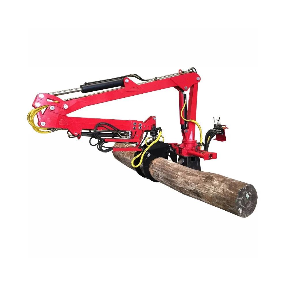 Farm Garden Tractors Front End Loader Crane with Wood Grapple for Backhoe ATV log Trailer Attachments