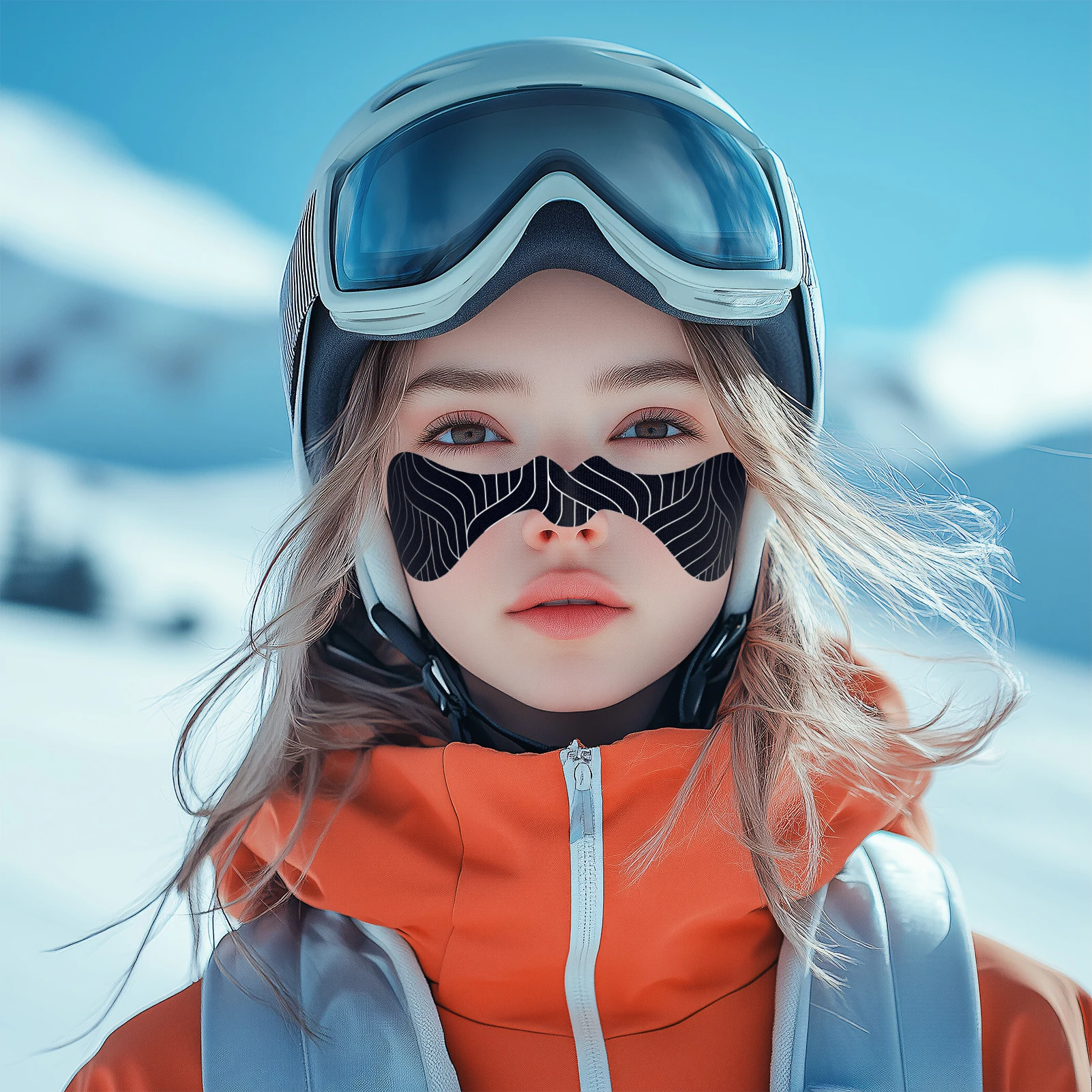 Newest medical grade Antifreeze Sticker Windproof Sticker Sport Ski Winter Outdoor anti-freeze Face Tape protect Face Cover