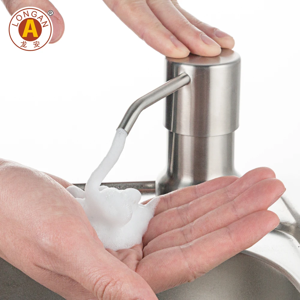 Wholesale Kitchen Sink Stainless Steel Hand Sanitizer Liquid Soap Foam Dispenser 1000Ml With Stand Hand soap Dispenser Pump