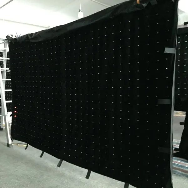 Lighting up your mobile stage  P10 2mx2m  stage background use led video curtain led video drape led star curtain