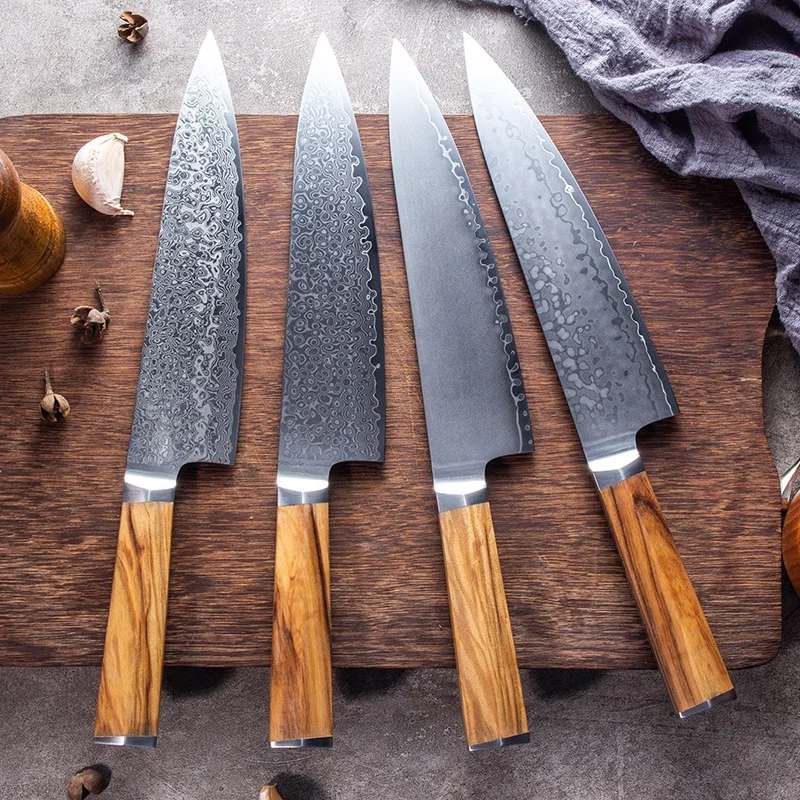 Оптовая продажа; Хит продаж; Дамасская сталь 8 дюймов нож Янцзян кухонных