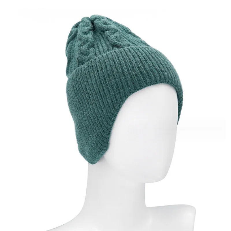 Warm Winter Hat Knit Earflaps Soft Warm Ear Protection Knitted Beanie Hats with Ears