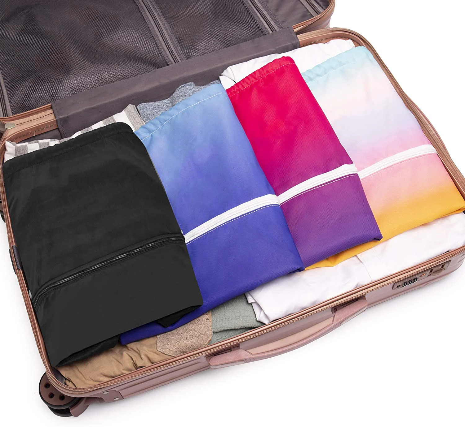 Wholesale cheap Outdoor Activity Swim Backpack calico drawstring bag String rucksack recycled drawstring bags