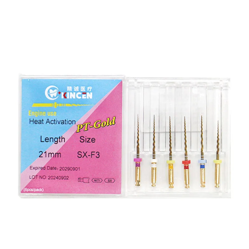 Endodontic Materials Gold Taper Dental NITI Rotary Files 21 25mm for Sale