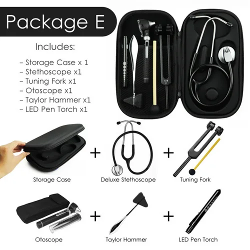 BAILI MEDICAL Medical Surgical Diagnostics Instrument Stethoscope Kits With Nylon Bag For Medical Student