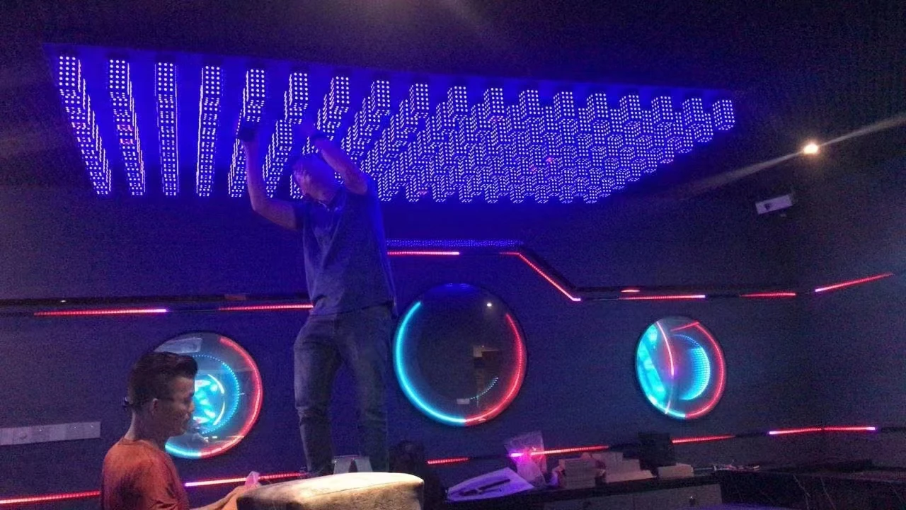 newest LED 3D  Pixel  beam Ceiling Wall Screen Background Disco Light