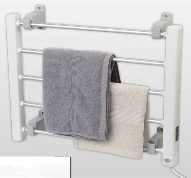 Electric Home Appliances of Sunzone Bathroom HT-810 65W Electric Heated Towel Rail Wall Mountable Wall Radiator