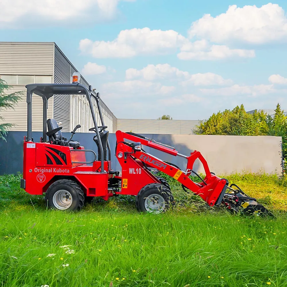 Hydrostatic mini loader WL10 0.8ton small compact loader forestry machinery front wheel loader mini