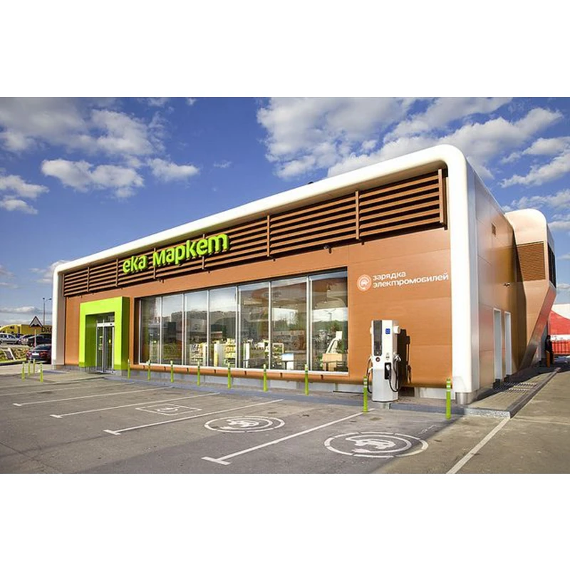 prefabricated light gauge steel cheap modular professional manufacturer steel structure gas station canopy