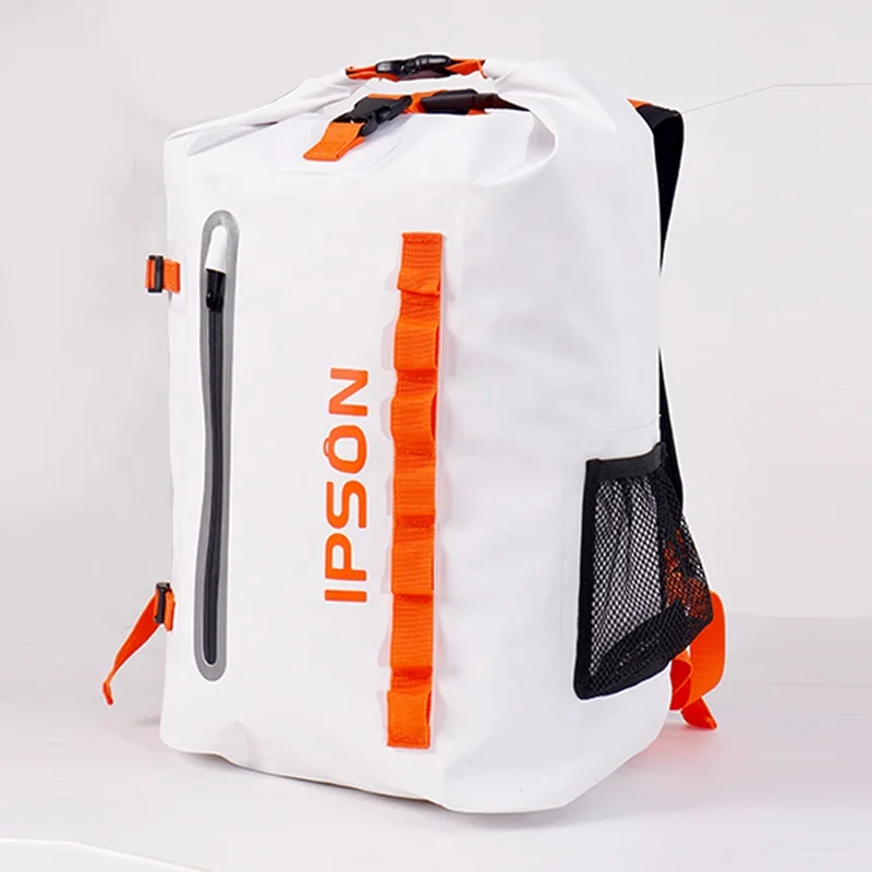 Custom Roll Top Outdoor Hiking Camping floating 500Dpvc TPU waterproof dry bag backpack  with reflective strip