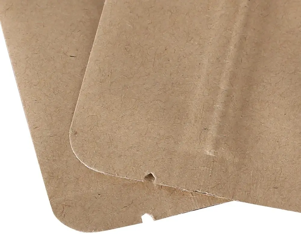 New whole eight edge-sealing packaging flat bottom white kraft paper coffee bagasse with valve
