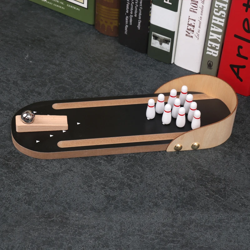 Custom Toy Maker Hand-eye Coordination Mini Bowling Board Game Montessori Educational Wooden for Kids 2 to 4 Years Xjydz-091