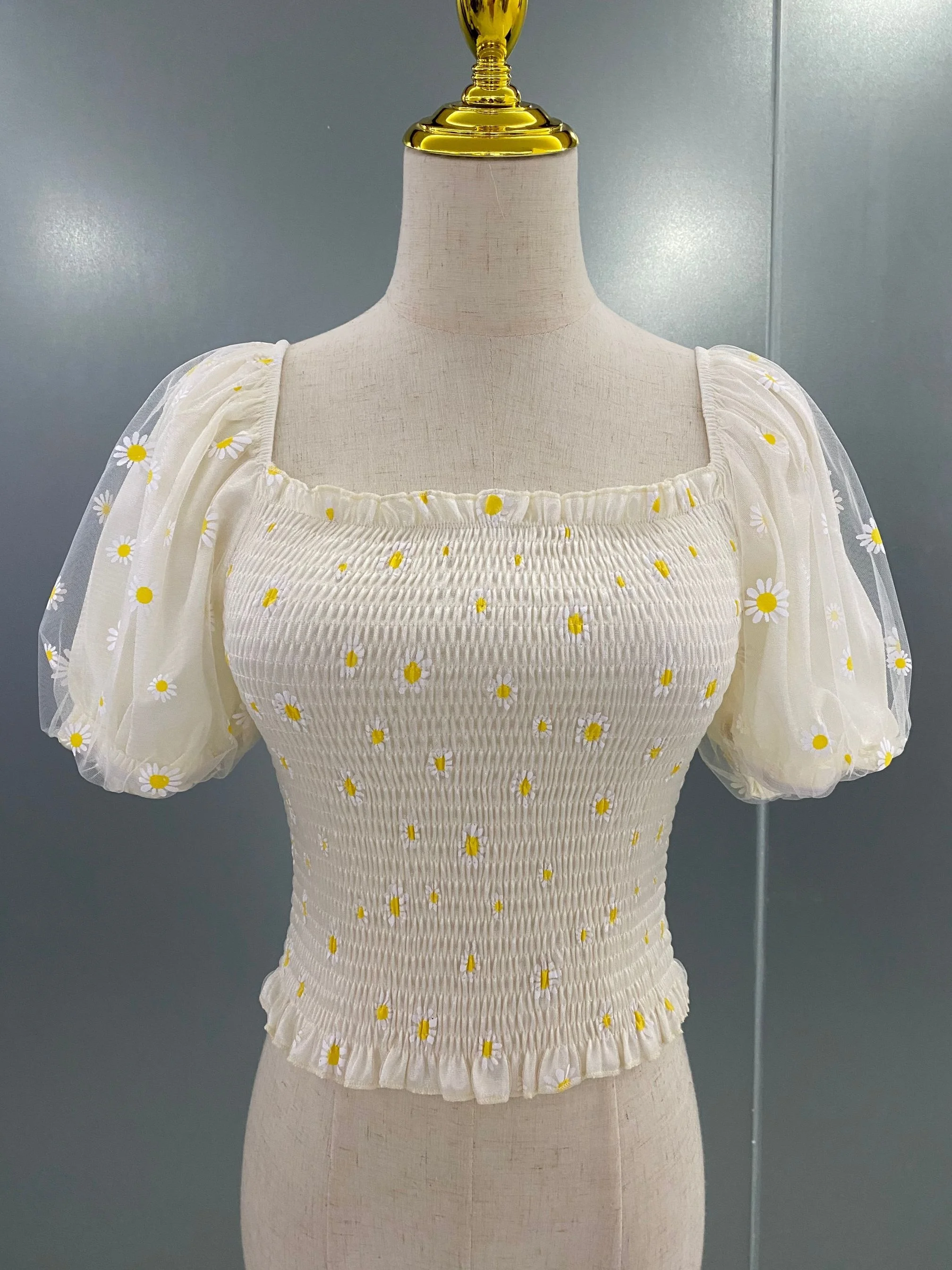 Fashion floral print shirt latest design lady casual blouse tops women