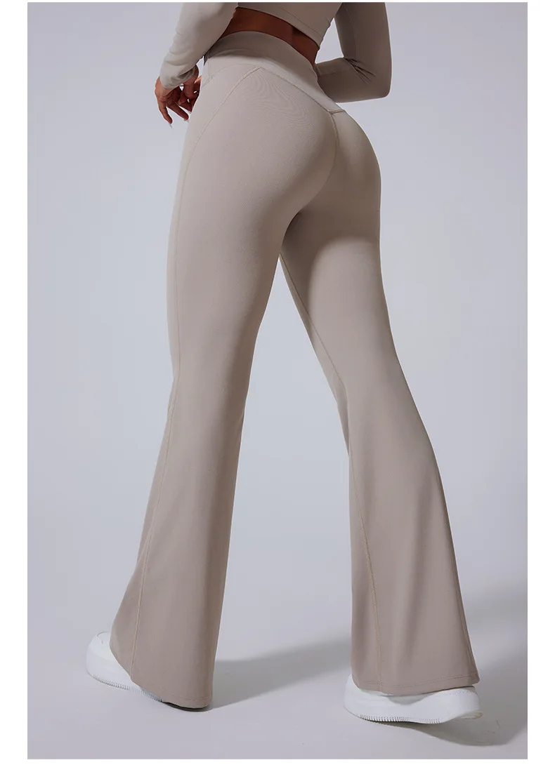 brown trackpants nylon high waist long flared wide leg sports running jogger sweat track yoga pants streetwear sweatpants Fall