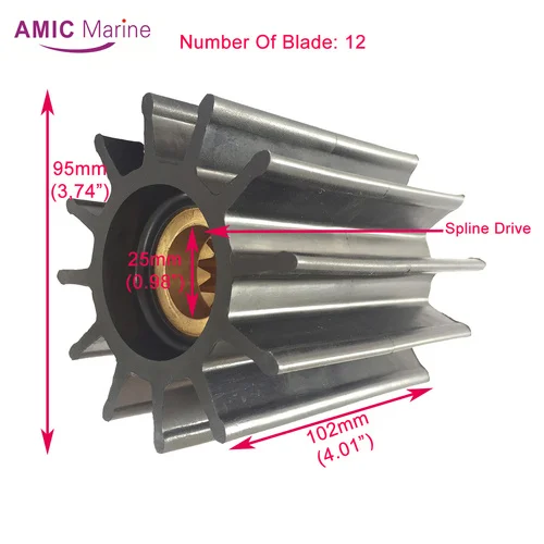 Flexible Water Pump Impeller for Sherwood 29000K ONAN 132-0415 CEF 500192