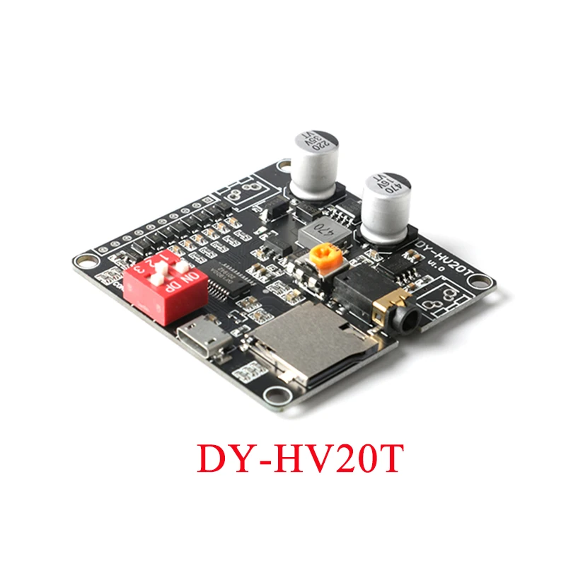 DY-HV20T 12V/24V power supply 10W/20W Voice playback module DY-HV8F supporting Micro SD card MP3 music player for Arduino