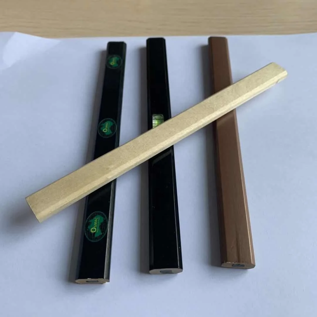 2020  hotsale 7' black paint octagonal carpenter pencil with logo available