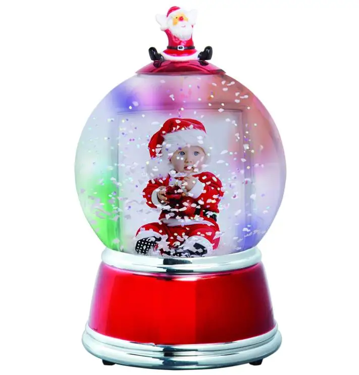 
 Santa фото снежный шар для Рождества  