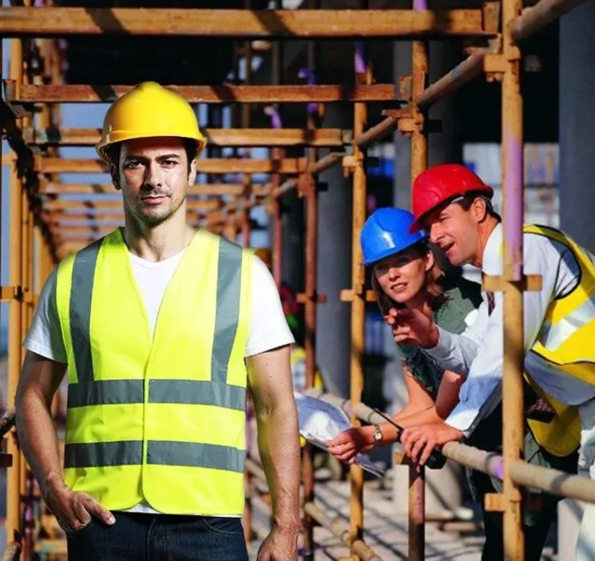 Customized high quality reflective vest with 4 reflective stripes reflective vest construction site safety suit