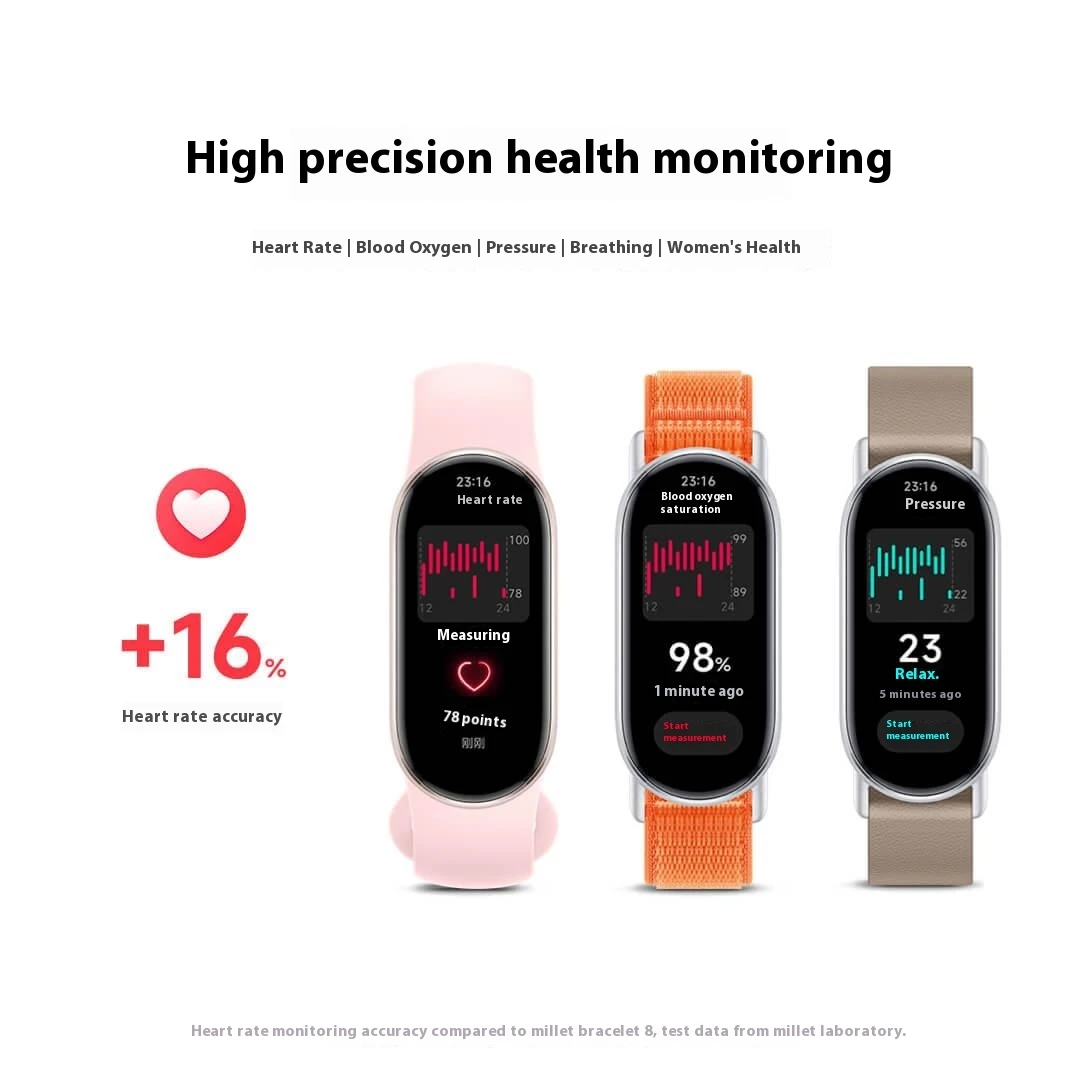 Оригинальный смарт-браслет Xiaomi Band 9 1 62 в крови кислород амолед сверхдлительный Срок службы батареи 21 день Miband 150 + спортивные режимы