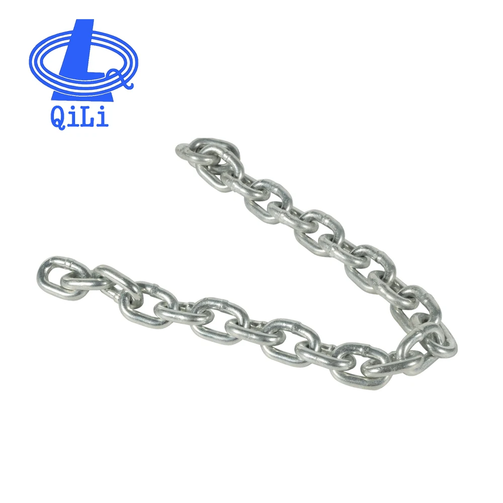 DIN766 galvanized smooth welded short link chain