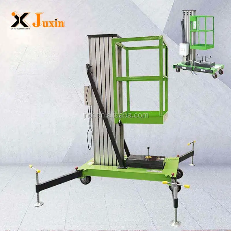 4-14m Single Mast Electric Aerial Aluminum Man Lift Single Person Elevator electric man lift