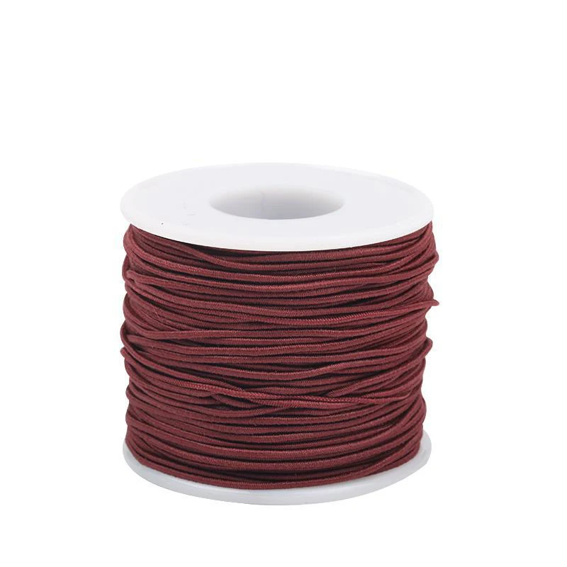 Custom 3mm-10mm diameter Strong heavy duty Stretch cord polyester round elastic shock emulsion rubber cord rope