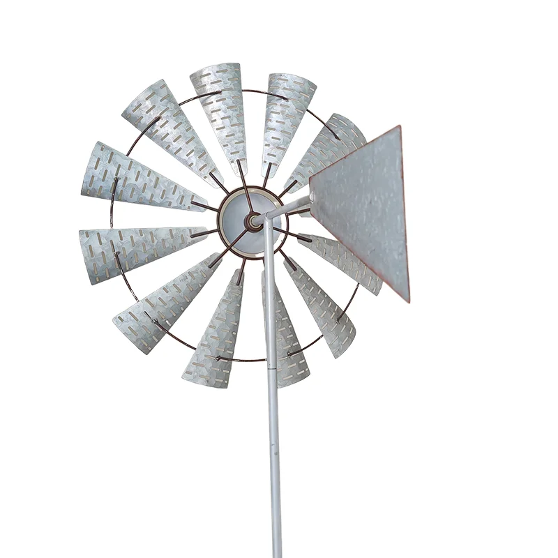 360 Degrees Large Metal Wind Spinner Rustic Windmill Newest 70in Height Farmhouse Style for Outdoor Yard & Garden Ornaments
