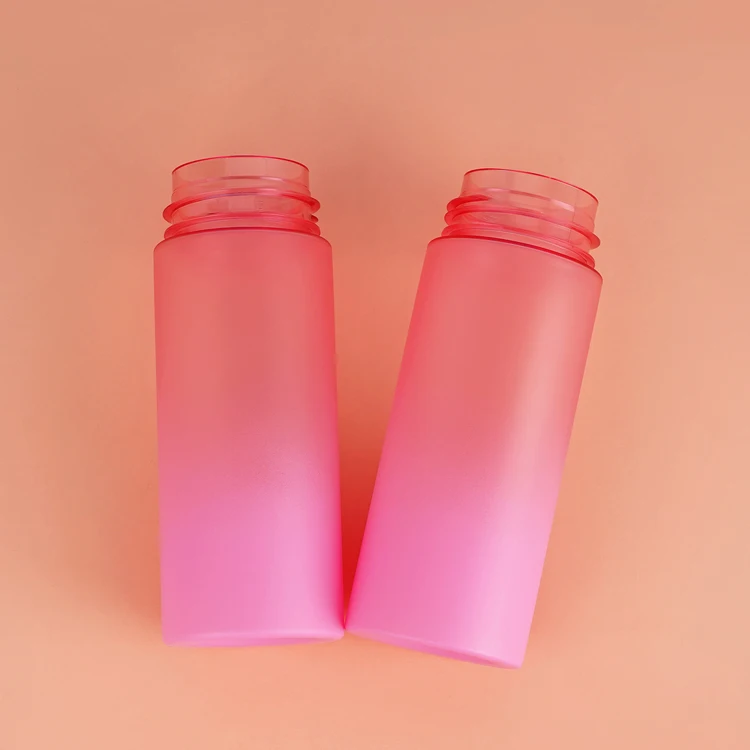 Stock Cosmetic Packaging Bottle 150ml Pink Foam Bottle With White Cleaning Massage Silicone Brush Pump