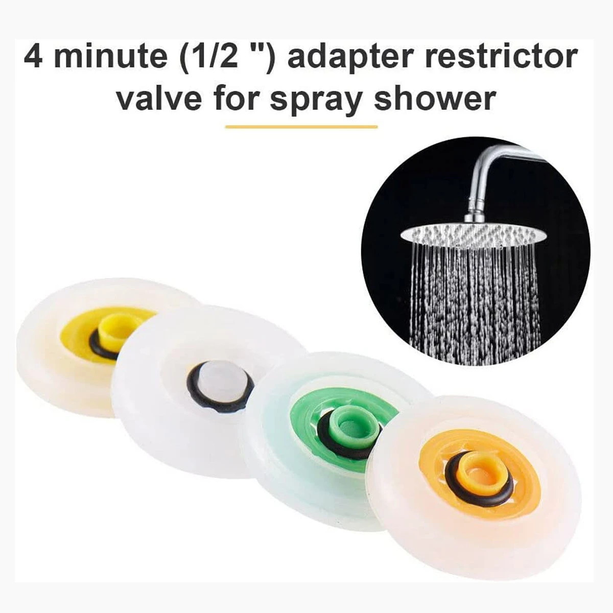 Handheld Shower Flow Restrictor 1.2/ 1.5/ 1.8/ 2/ 2.2/ 2.5 GPM Water Saver Adapter Flow Reducer Limiter