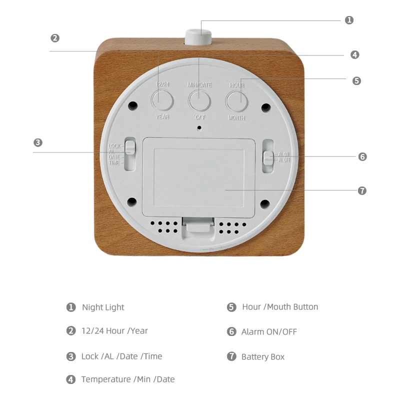 Большая скидка деревянный календарь с подсветкой и функцией повтора будильник для спальни