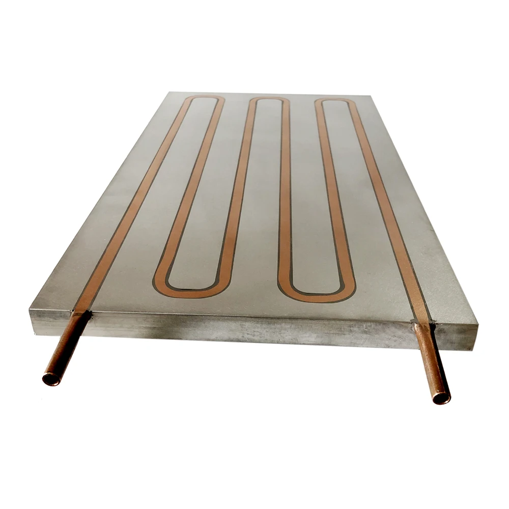 Battery pack cold plate Copper tubes water cooling plate 260*460*20mm