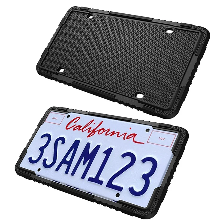 High Quality Custom Design Car License Plate Frames Wholesale Number Plate Frame Custom Size Silicone Car License Plate Frame
