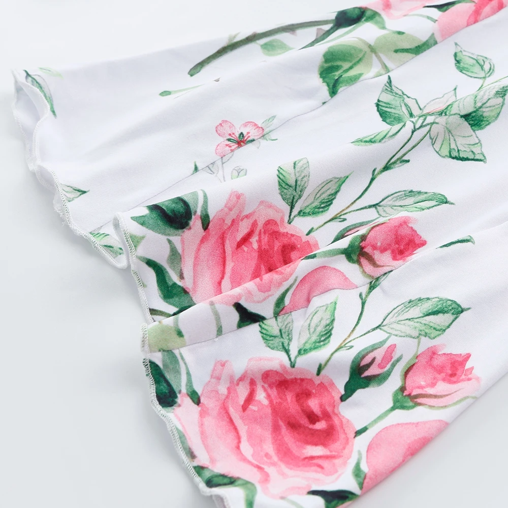 
ShiJun Wholesale Clothes Microfiber Baby Girl Clothes Floral Girls Flare Pants 