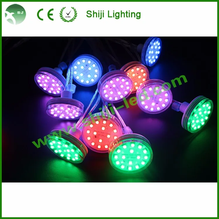 16leds rgb automic control  pixel led ws2811 24v light rohs 60mm pixel auto led light
