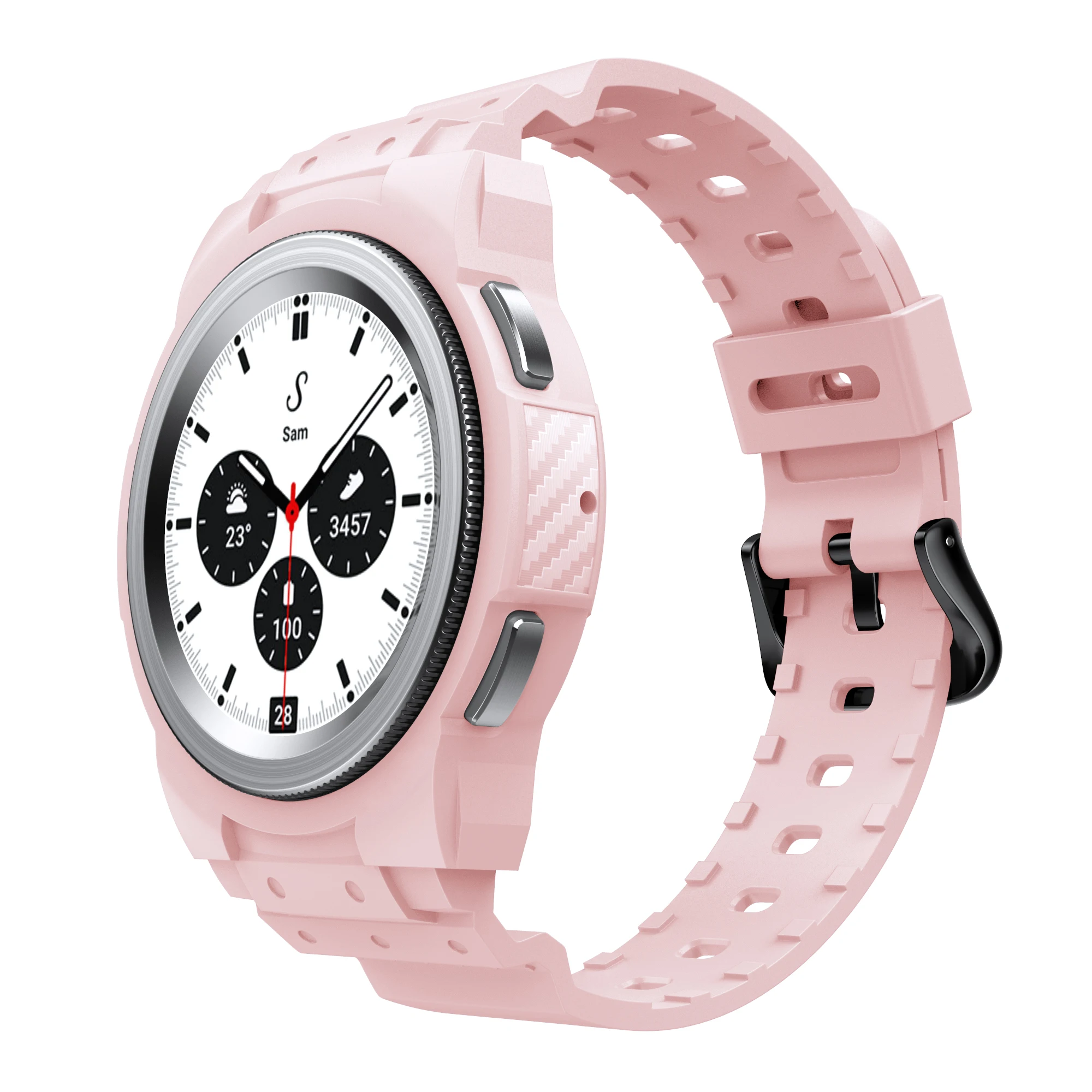Silicone Case + Strap For Samsung Galaxy Watch 4 Bands Classic 46mm 42mm Sports Bracelet Integrated Band Cover