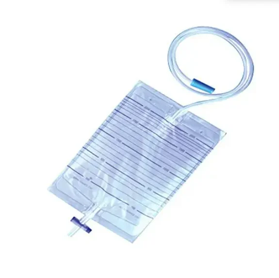 Urine Bag  with T-Tap 2000ml Pull Push Valve Disposable Economic Urine Bag Medical Collection Bag