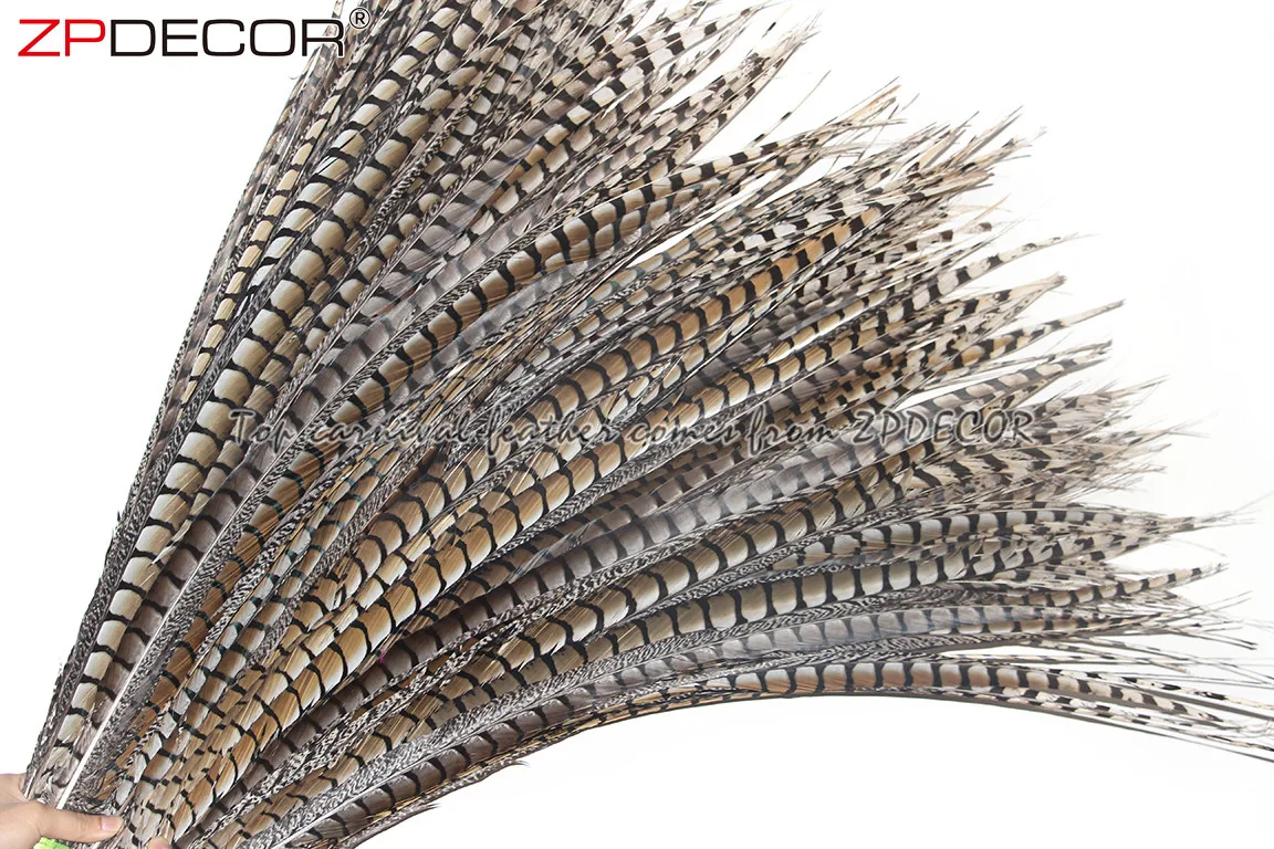 ZPDECOR Factory Wholesale Size 70-80 cm Natural Lady Amherst Pheasant Feather for Brazilian Carnival Decorations