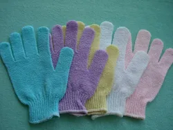 Exfoliating bath glove nylon exfoliating bath glove  loofah sponge