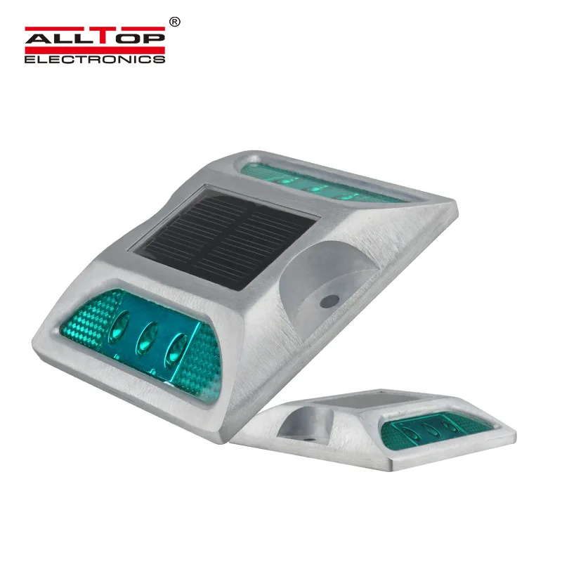 ALLTOP Outdoor Waterproof Light Aluminum Alloy Street, Pathway, Landscape Road Studs LED Solar Reflector