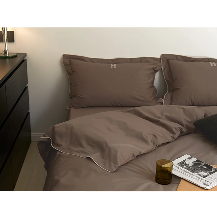 Luxury Wholesale 300 Thread Count Percale Twin Queen King Size Bed Linen Sheet Set 100% Organic Cotton Bedding Set