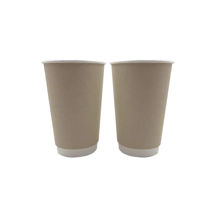 Wholesale Disposable  plain cardboard double wall paper coffee carton cup for coffee in cardboard