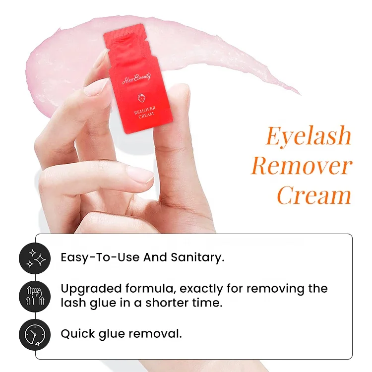 Jelly remover gel cream Lash Adhesive removing Cream small bag Strawberry portable glue cleaner Glue Cream Remover