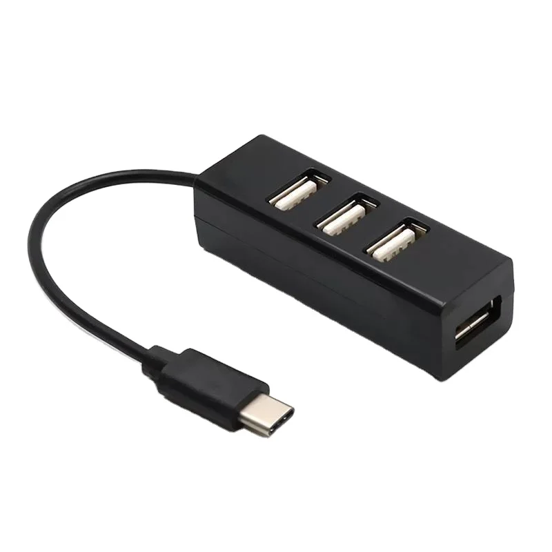 Cheap Wholesale plastic Type C 4in 1 4 Port USB Hub 2.0 divider