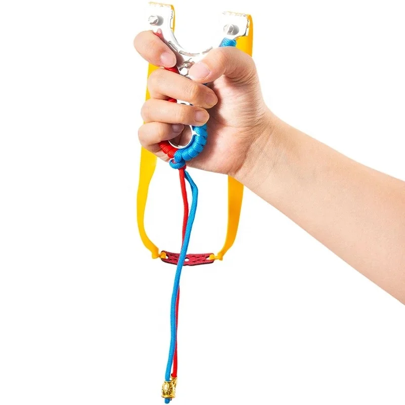 Red and blue slingshot adult outdoor hunting slingshot strong competition thickened widened high precision version