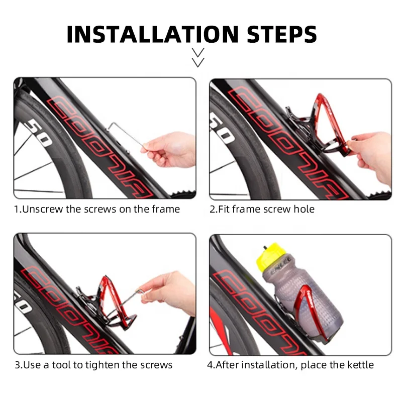 Bicycle Colorful Gradient Water Bottle Holder Bicycle Water Cup Holder Mountain Road Bike Cup Holder Outdoor Riding Equipment