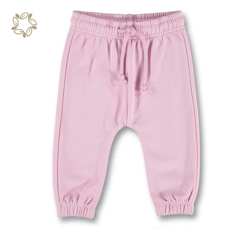 baby plain fleece sweatpants organic cotton toddler pants Sustainable children Jogger pants customized toddler girl pants