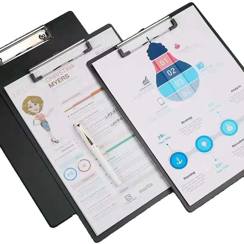 2021 New Arrivals Customized Clipboard Star Sleep Original Transparent Acrylic Clipboard Clip File Holder