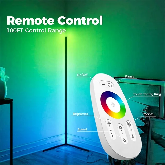 New Product Modern Remote APP Controlled Nordic Decorative Standing rgb floor lamp Interior For Bedroom