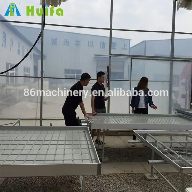 Hemp Grow Abs Plastic Nft Rolling Bench 4x8 Rolling Flood Table Grow Trays For Plants